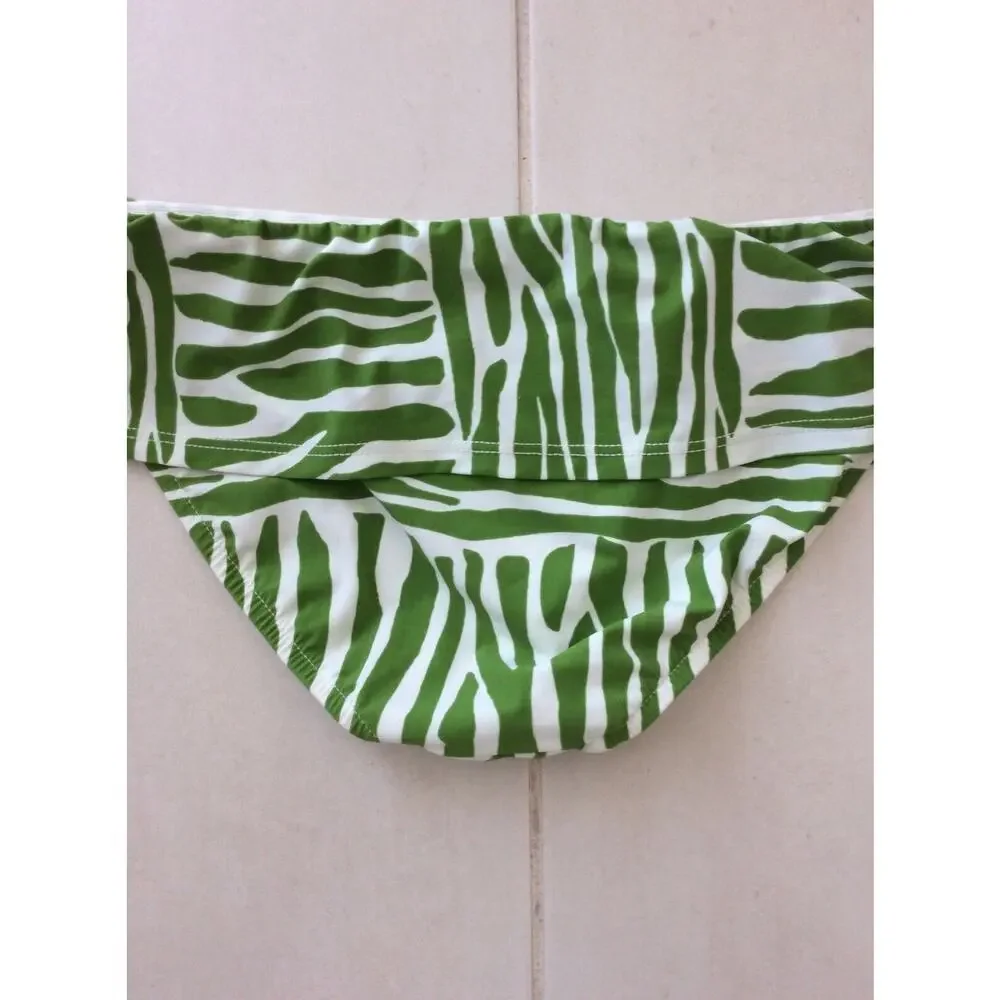 Ralph Lauren Blue Label Bikini Bottom Zebra Print Swimwear Beach Summer